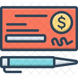 Bank Check Payment  Icon