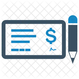 Bank cheque  Icon