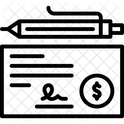 Bank Cheque  Icon