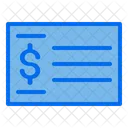 Bank Cheque  Icon