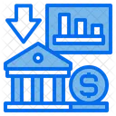 Bank Financial Graph  Icon