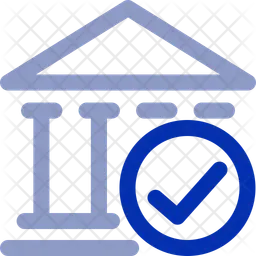 Bank genehmigen  Symbol