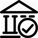 Bank Genehmigen Genehmigung Bankwesen Symbol