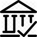 Bank Genehmigen Genehmigung Bankwesen Symbol