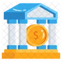 Bank Column Building Bank Deposit Icon