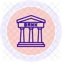Bank Black Outline Icon Icon