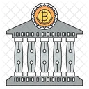 Bank Bitcoin Cryptocurrency Icon