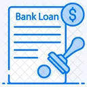 은행 대출 대출 신청 대출 계약 아이콘