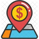 Bank Location Map Icon