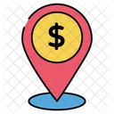 은행 위치 은행 방향 GPS 아이콘