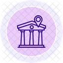Bank Location Black Outline Icon Icon