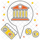 Money Pointer Bank Icon
