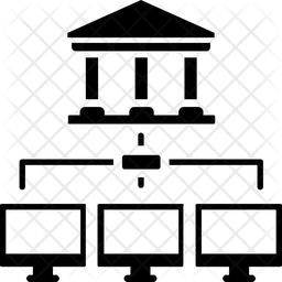 Bank Network Icon - Download in Glyph Style