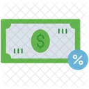 Bank Note Percentage Cent Icon