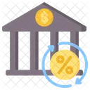 Bank Rate Interest Tax Icon