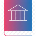 책에 있는 은행 상징  아이콘