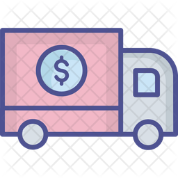 Bank Vehicle Icon - Download in Colored Outline Style