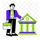 Banker Professional Worker Icon