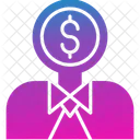 Banker Businessman Dollar Icon