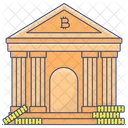 Digital Bank Banking Cryptocurrency Depository House Icon