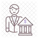 Banking Merchant Bank Manager Bank Supervisor Icon