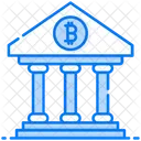 Banking On Bitcoin Bank Finance Icon