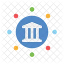 Banking Service Network  Icon
