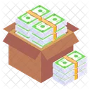 Banknotes Box Cash Box Money Box Icon