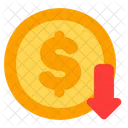 Bankruptcy Loss Coin Icon