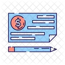 Bankscheck Finanzen Zahlung Symbol