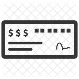 Bankscheck  Symbol
