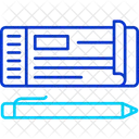 Bankscheck Scheckbuch Scheckheft Symbol