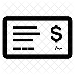 Bankscheck  Symbol