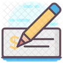 Bankscheck Scheckbuch Zahlungsscheck Symbol