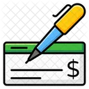 Bankscheck Scheckbuch Zahlungsscheck Symbol