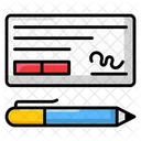 Bankscheck Scheckbuch Zahlungsscheck Symbol