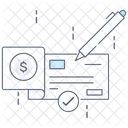 Bankscheck Scheckbuch Zahlungsscheck Symbol