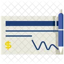 Bankscheck Scheck Zahlungsscheck Symbol