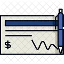 Bankscheck Scheck Zahlungsscheck Symbol