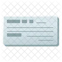 Bankscheck  Symbol