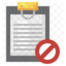Banned Document  Icon
