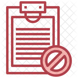 Banned Document  Icon