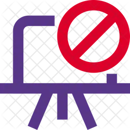 Banned Whiteboard  Icon