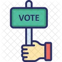 Banner Hand Holding Card Supporter Icon