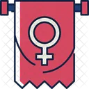 Banner Female Symbol Flag Icône