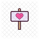 Banner Love Peace Icon