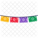 Banner Cinco De Mayo Papel Picado Ícone