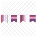 Banner Flag 4th Of July Independence Day Icon