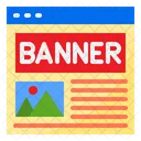 Banner Publicitario Banner Anuncios Icono