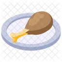 Coxinha Pedaco De Frango Pedaco De Perna Ícone